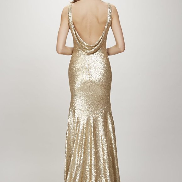 Theia Bridesmaids Gemma - Sequin Rose Gold Size 6 - Picture 2 of 4